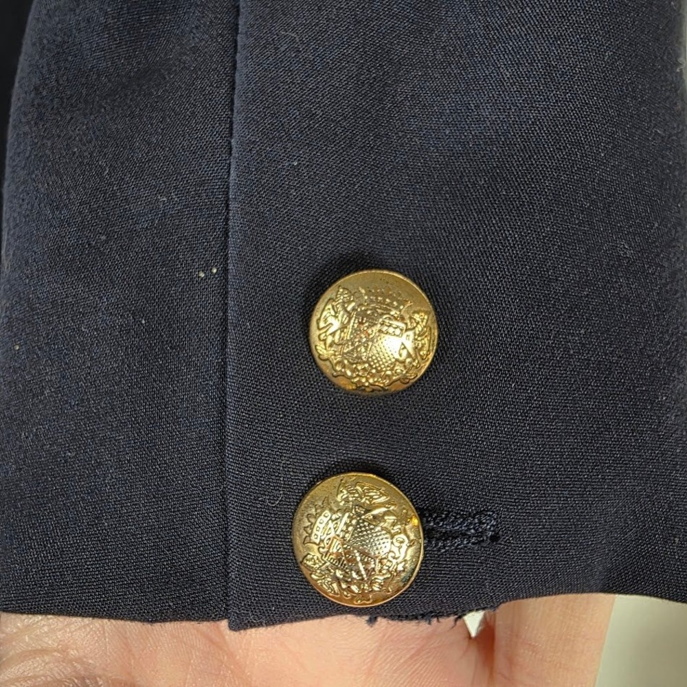 ZARA BASIC Navy One Button Blazer Jacket Women Si… - image 5